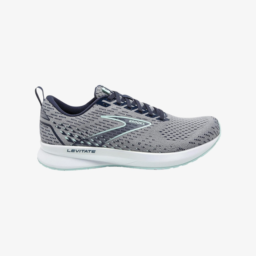 Brooks Levitate 5 Shoes Grey Light Blue Women 38